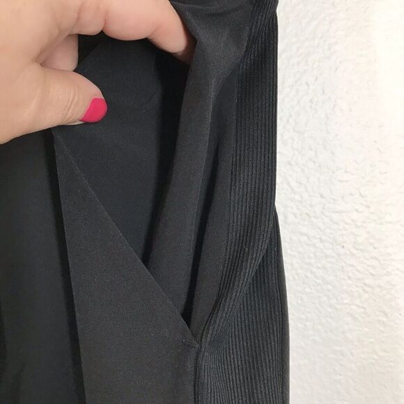 Athleta Women's Brooklyn Ankle Pants Size 18 Black Pull On Ribbed Panel Casual - Picture 5 of 11